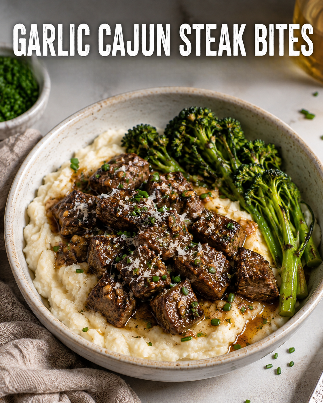 Garlic Cajun Steak Bites